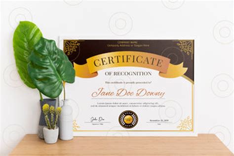 Certificate Of Recognition Template Certificate Of Etsy