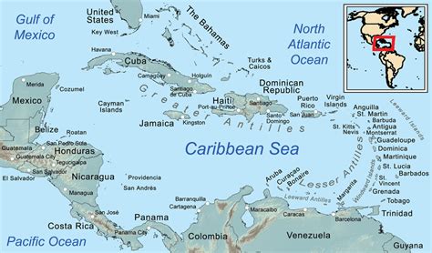 Comprehensive Map Of The Caribbean Sea And Islands