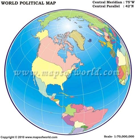 America Centric World Globe Map World Globe Map America Map Map