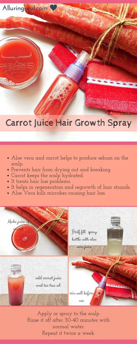 Diy Amazing Aloe Vera And Carrot Hair Growth Spray Recipe Hair