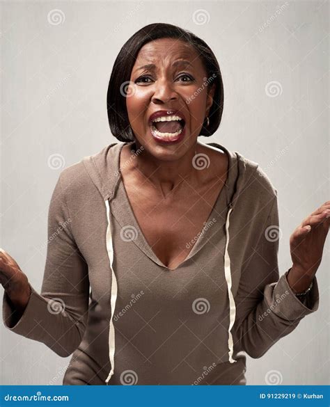 Angry African American Woman Stock Image Image Of Lifestyle Emotions