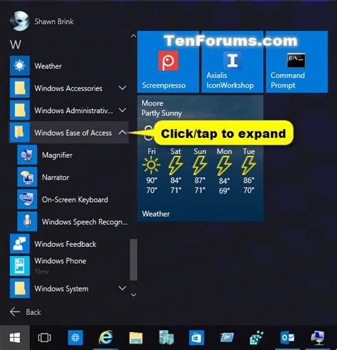 Customization Open And Use All Apps In Start Menu In Windows 10