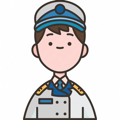 Captain Pilot Airline Crew Uniform Icon Download On Iconfinder