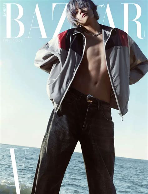 V Bts Pose En Couverture De Harpers Bazaar Korea K Gen
