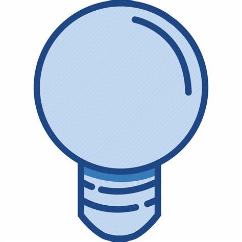 Lamp Blue Bulb Idea Light Icon Download On Iconfinder