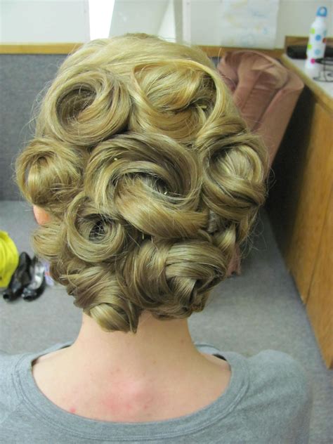 26 Pin Curls Updo Hairstyles Hairstyle Catalog