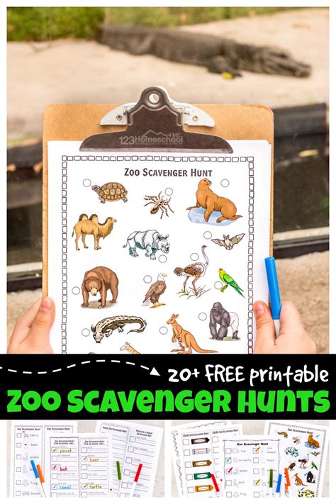 Free 20 Zoo Scavenger Hunt Printabless For Kids
