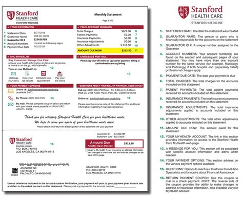 How To Read Your Bill Stanford Health Care