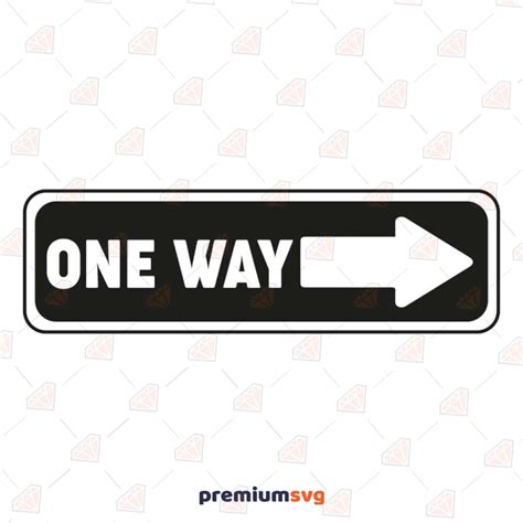 One Way Street Sign Svg Cut File Premiumsvg