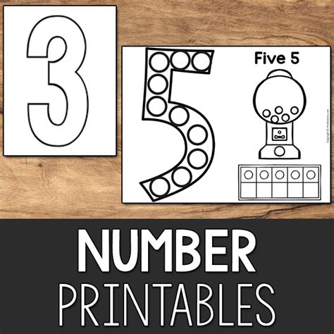 Large Numeral Printables And More Prekinders