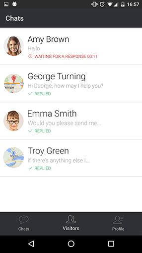 Livechat, olark, tidio, userlike, etc. Live Chat for Android | Android LiveChat app