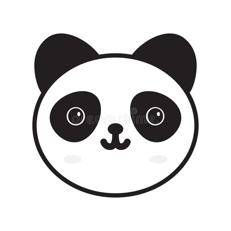 Ejemplo Lindo Del Vector De La Cara De La Panda Ilustración Del Vector