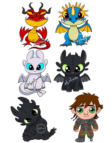 6 Png Baby Dragons Clipart Toothless Night Fury Stormfly Etsy How
