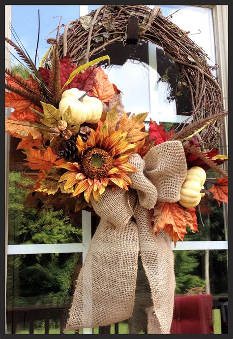 Pictures Of Fall Wreaths Easy Diy Fall Wreath A Night Owl Blog
