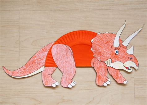 Paper Plate Triceratops Craft Dinosaur Crafts Paper Plate Crafts