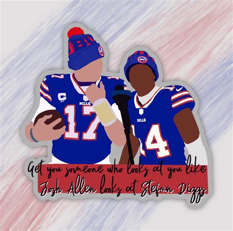 Josh Allen And Stefon Diggs Sticker Buffalo Bills Sticker Etsy