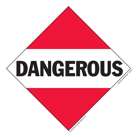 Hazardous Material Placards X Dangerous For Mixed
