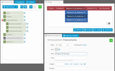 Navigation Bar: Explanations and Samples
