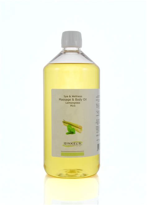 Massage And Body Oil Lemongrass And Mint 1000 Ml Ginkels Cosmetics