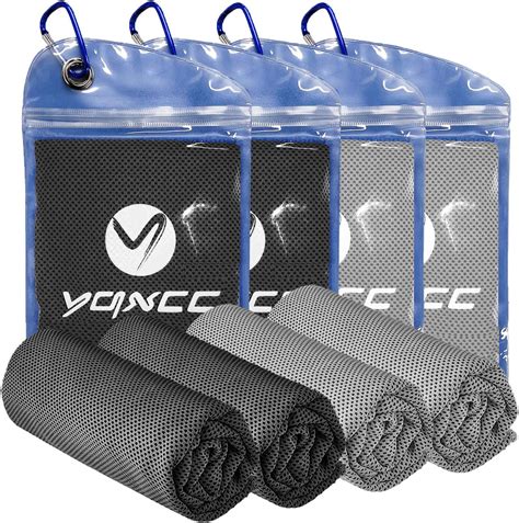 Cooling Ice Face Towel With Carrying Pouch Wiith Carabiner Clips Summer