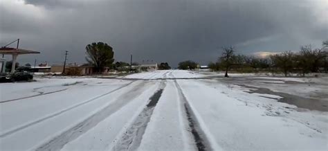 Texas town deploys snow plows after 50-degree temperature swing and 2