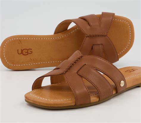 Ugg Teague Sandals Tan Leather Womens Sandals
