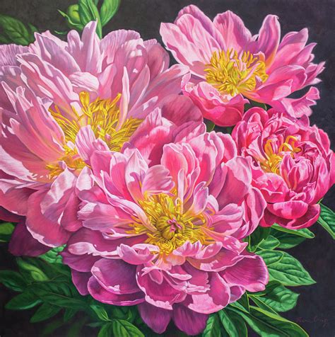 Symphony Of Peonies 6 Painting By Fiona Craig