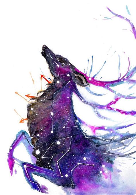 Galaxy Deer Wallpapers Top Free Galaxy Deer Backgrounds Wallpaperaccess