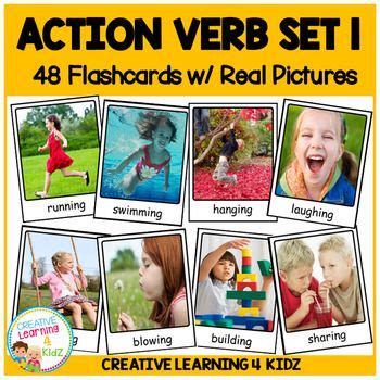 action verb cards set   images action verbs action cards