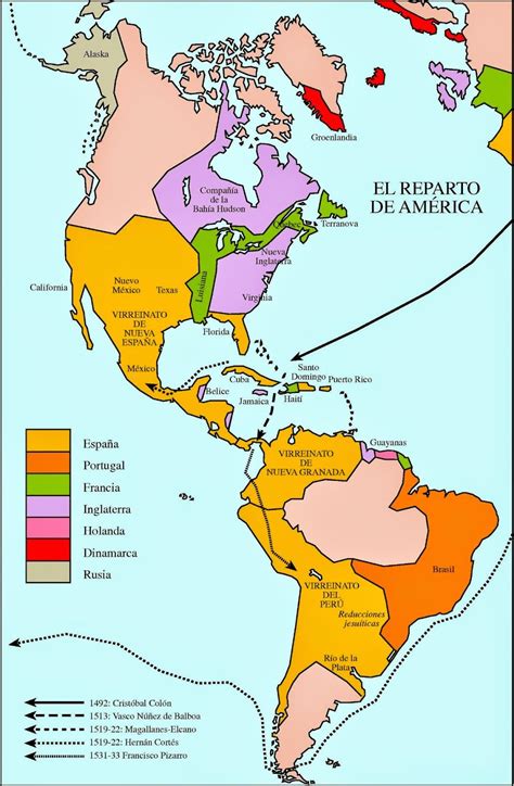 Blog De Sociales 2º Eso ColonizaciÓn De AmÉrica Mapas Históricos
