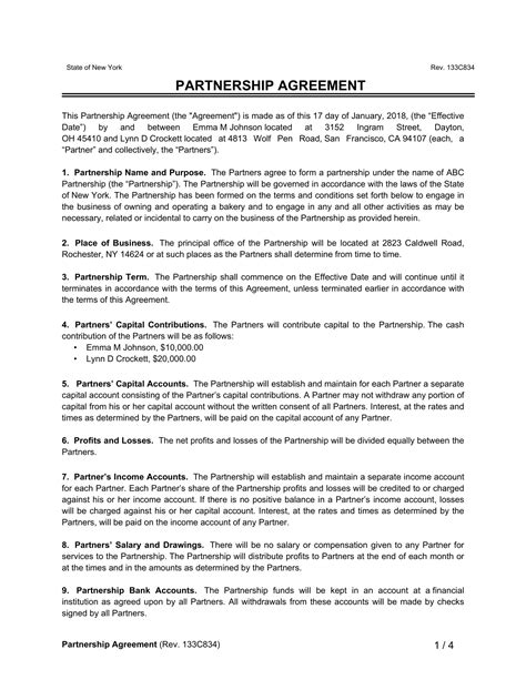 Download your sample copy of tenancy agreement malaysia here! 10+ 50/50 Partnership Agreement Templates Examples - PDF ...