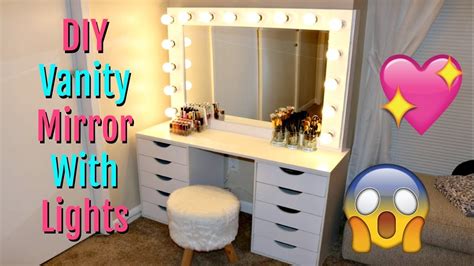 Shop for vanity mirrors in mirrors. DIY Vanity Mirror With Lights | Under $150 - YouTube
