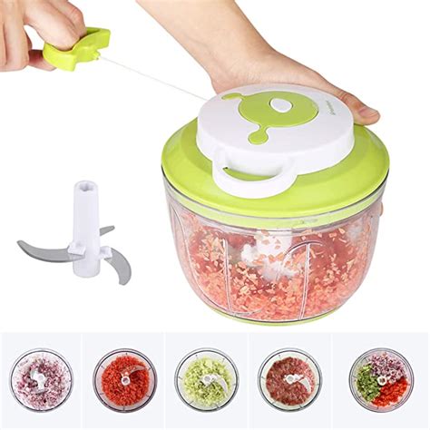 Manual Chopper Handheld Vegetable Choppers With 3 Blades