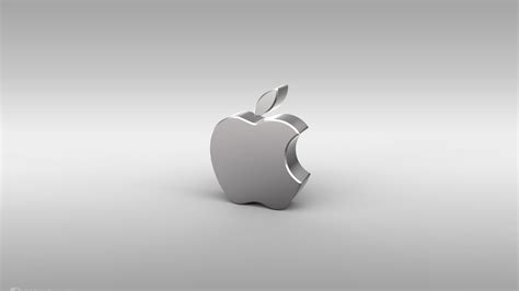 Silver Apple Logo Think Different Apple Mac Desktop Wallpaper Preview