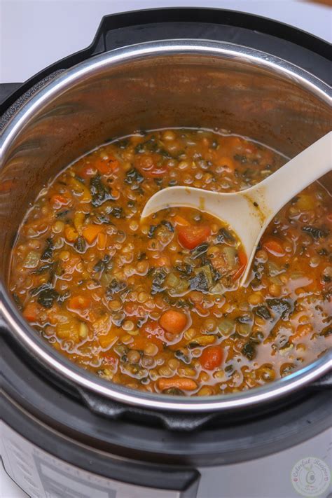 This recipe is ideal for those days when you. Instant Pot Lentil Spinach Hearty Soup - Colorful Recipes