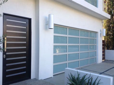 Additional garage door panel colors and a variety of window. Anodized Aluminum with White Laminate Glass Garage Doors ...