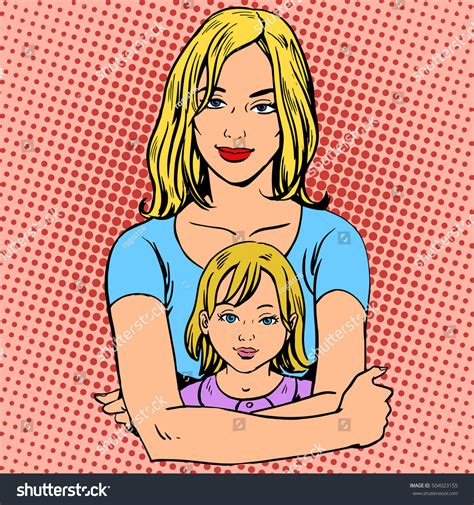 Young Mother Daughter Stock Illustration 504023155 Shutterstock