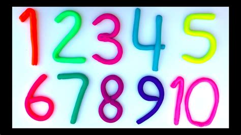 Learn Numbers 1 10 With Play Doh For Children Learning Numbers For
