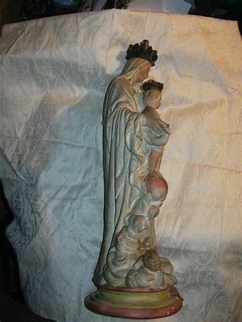 Old French Statue Virgin Mary Infant Jesus Our Lady Notre Dame From