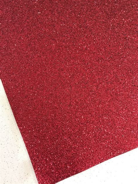 New Burgundy Fine Glitter Fabric Sheet Thin 06mm A4 Or A5