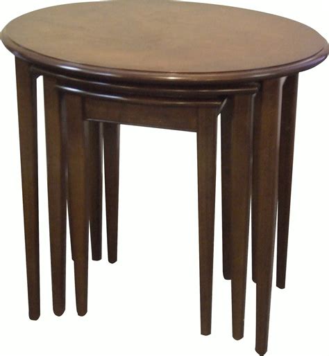 These nesting tables embody marble's aesthetic transparent acrylic nesting coffee tables: Hepplewhite Oval Nest - Coffee Tables