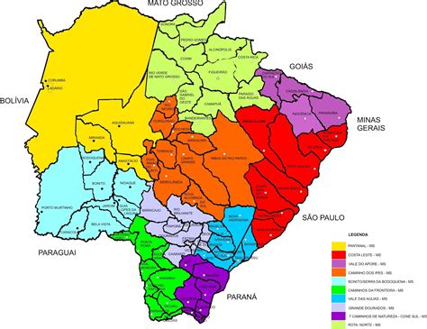 Mapas Do Estado Do Mato Grosso Do Sul