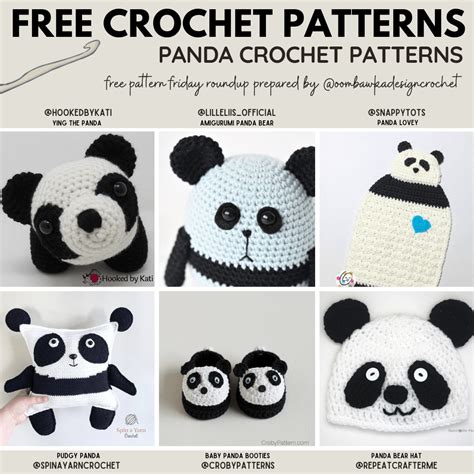 Panda Crochet Patterns Oombawka Design Crochet