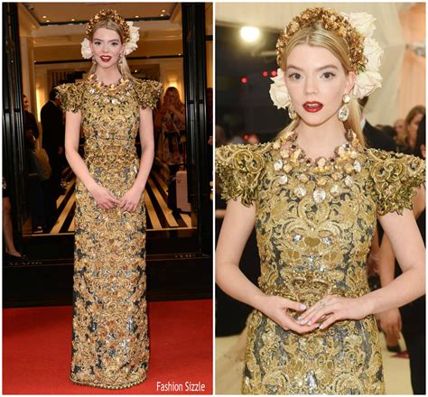 From this year's met gala 2018 theme, heavenly bodies: Anya Taylor Joy In Dolce & Gabbana Alta Moda @ 2018 Met ...