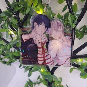 Ten Count Bl Tadaomi Shirotani Riku Kurose Starry Holographic Acrylic Keychain Anime Manga