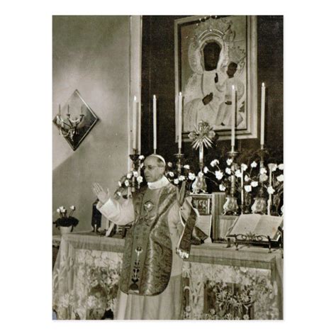 Pope Pius Xii Saying Mass Postcard In 2021 Pope Pius