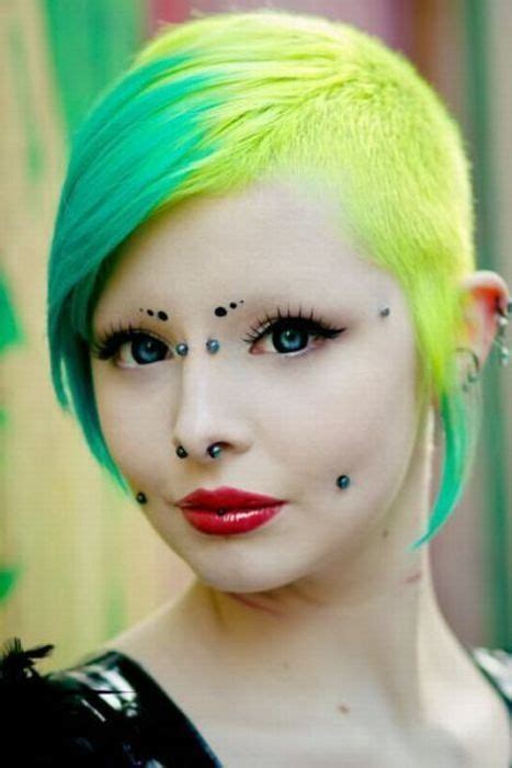Strange Dimple Piercing Body Modifications Hair Styles