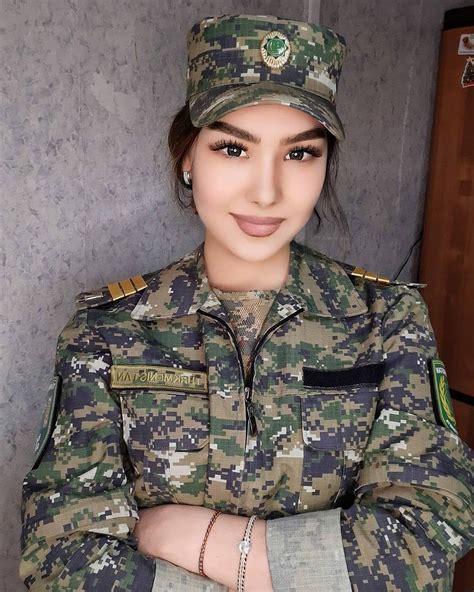 Turkmen Girl Turkmenistan Military Women Military Police Military