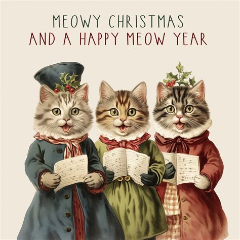 Christmas Caroling Cats Free Stock Photo Public Domain Pictures