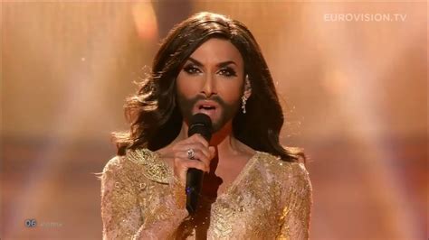 Eurovision Man With Beard Conchita Wurst Eurovision 2014 Winners